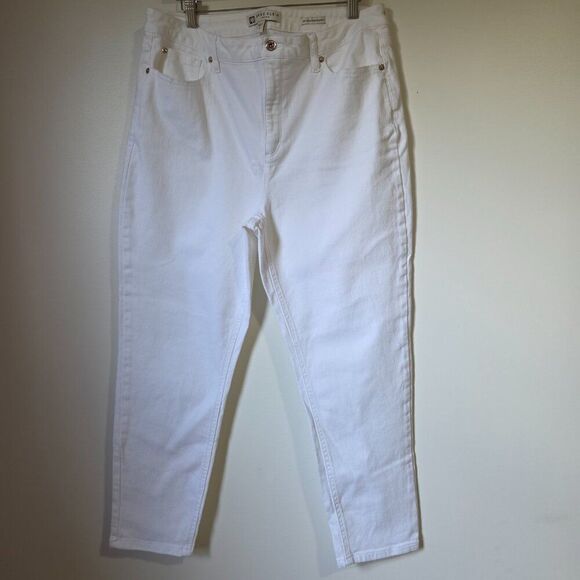 LIKE NEW ANNE KLEIN WHITE HIGH RISE SKINNY PANTS SIZE 14 WOMENS - Picture 1 of 16